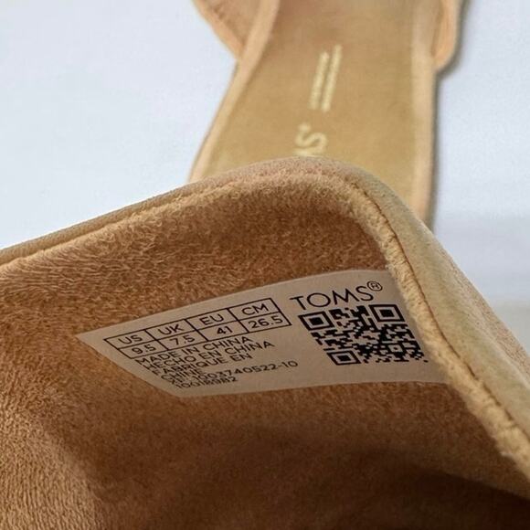 Toms Women’s Jade Slip On Mule Low Stacked Shoes Size 9.5 Beige Soft Leather - Picture 10 of 10